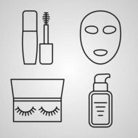 beauté et cosmétiques icon set vector illustration eps