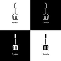 spatule ustensiles de cuisine icône logo illustration vecteur