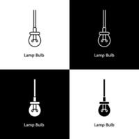 lampe ampoule icône logo illustration vecteur