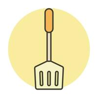 spatule ustensiles de cuisine. cuisine outil icône vecteur illustration