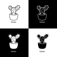cactus plante. les plantes et fleurs icône logo illustration vecteur