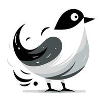 Pigeon sur une blanc Contexte. vecteur illustration dans plat style.