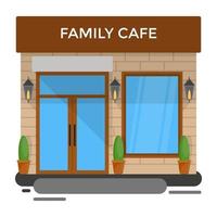 concepts de café familial vecteur