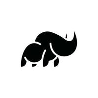 animal rhinocéros géométrique Facile logo conception, dessins concept, logos, logotype élément pour modèle. vecteur