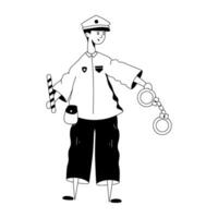 concepts de policier à la mode vecteur