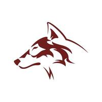 Loup logo conception vecteur