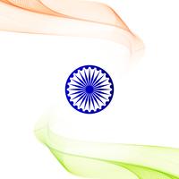 Abstrait drapeau indien ondulé thème design vecteur