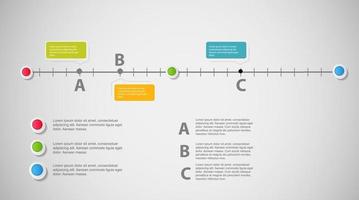 Chronologie infographie modèle d'entreprise illustration vectorielle vecteur