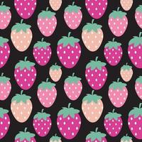 illustration vectorielle de fraise simple motif sans soudure de fond vecteur