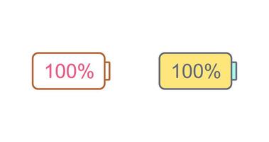 icône de vecteur de batterie pleine unique