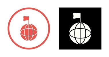 icône de vecteur de signaux mondiaux uniques