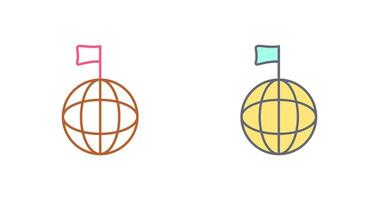 icône de vecteur de signaux mondiaux uniques