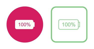 icône de vecteur de batterie pleine unique