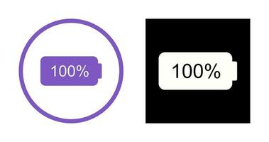 icône de vecteur de batterie pleine unique