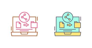 icône de vecteur de partage de fichiers