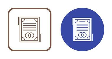 icône de vecteur de contrat de mariage