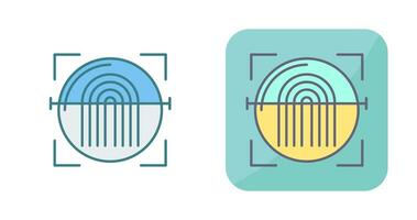 icône de vecteur de scanner d'empreintes digitales