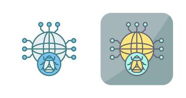 icône de vecteur mondial de logiciels malveillants