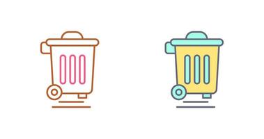 icône de vecteur de poubelle