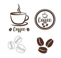 création de logo de tasse à café vecteur
