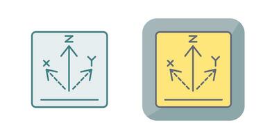 icône de vecteur d'axe