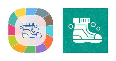 icône de vecteur de chaussures de ski