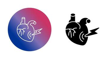 icône de vecteur de crise cardiaque