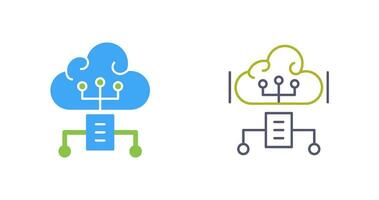 icône de vecteur de cloud computing