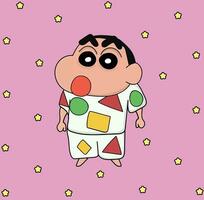 Shin Chan dans nuit costume vecteur