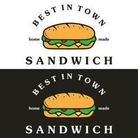 sandwich logo modèle avec vecteur concept