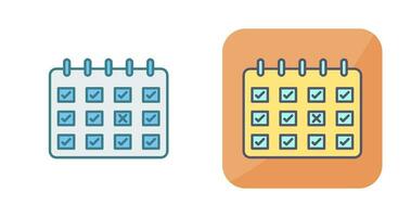 icône de vecteur de calendrier marqué