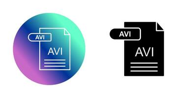 icône de vecteur avi