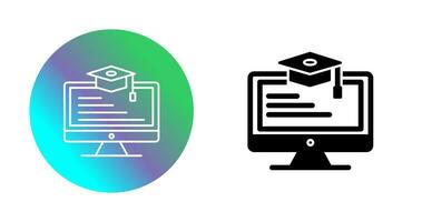 icône de vecteur d'apprentissage en ligne