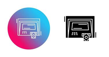 icône de vecteur de guichet automatique