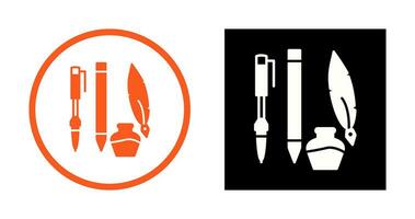 icône de vecteur de matériel d'écriture unique