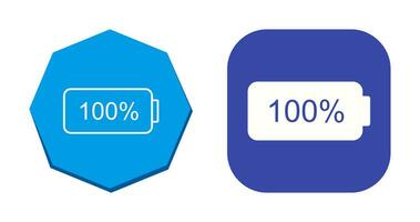 icône de vecteur de batterie pleine unique