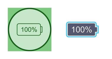 icône de vecteur de batterie pleine unique