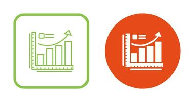 icône de vecteur de courbe de croissance