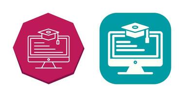 icône de vecteur d'apprentissage en ligne