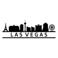 Las Vegas skyline illustré sur fond blanc vecteur
