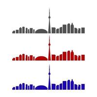 Toronto skyline illustré sur fond blanc vecteur