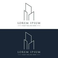 logo conception pour une moderne et luxueux appartement bâtiment ou séjour chez l'habitant. logo pour entreprise, réel domaine, hôtels et architecture. vecteur