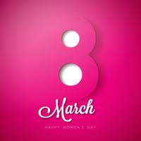 8 mars Journée de la femme vecteur