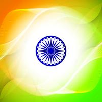 Abstrait drapeau indien ondulé thème design vecteur