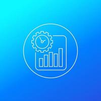 icône de croissance de la productivité au travail, linéaire vecteur