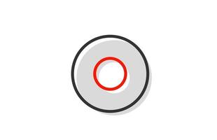 icône de conception de logo alphabet noir rouge gris lettre o pour entreprise vecteur