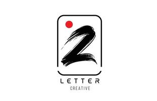 lettre alphabet z grunge grungy brush design pour logo entreprise icône vecteur