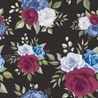 beau motif floral sans couture vecteur