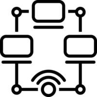 icône de ligne pour la mise en réseau vecteur