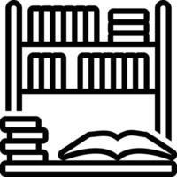 icône de ligne pour la bibliothèque vecteur
